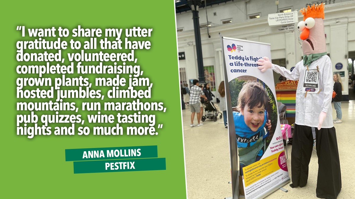 PestFix helps cancer charity campaign reach its target